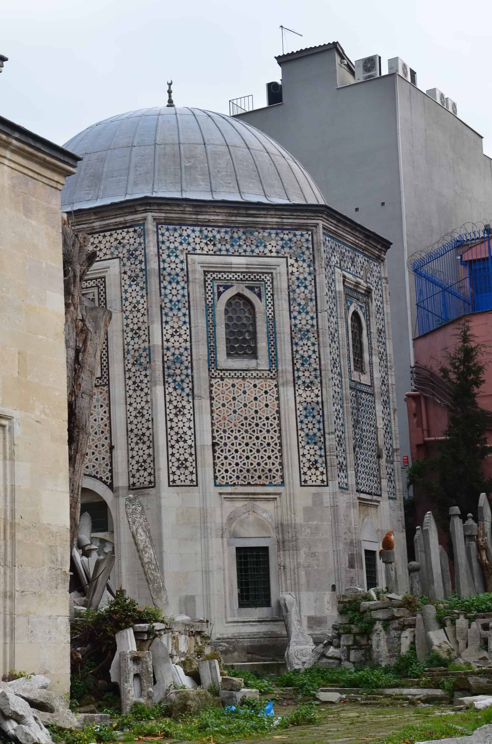 Tomb of Mahmud Pasha Angelović in December 2012 in Mahmutpaşa, Istanbul, Turkey