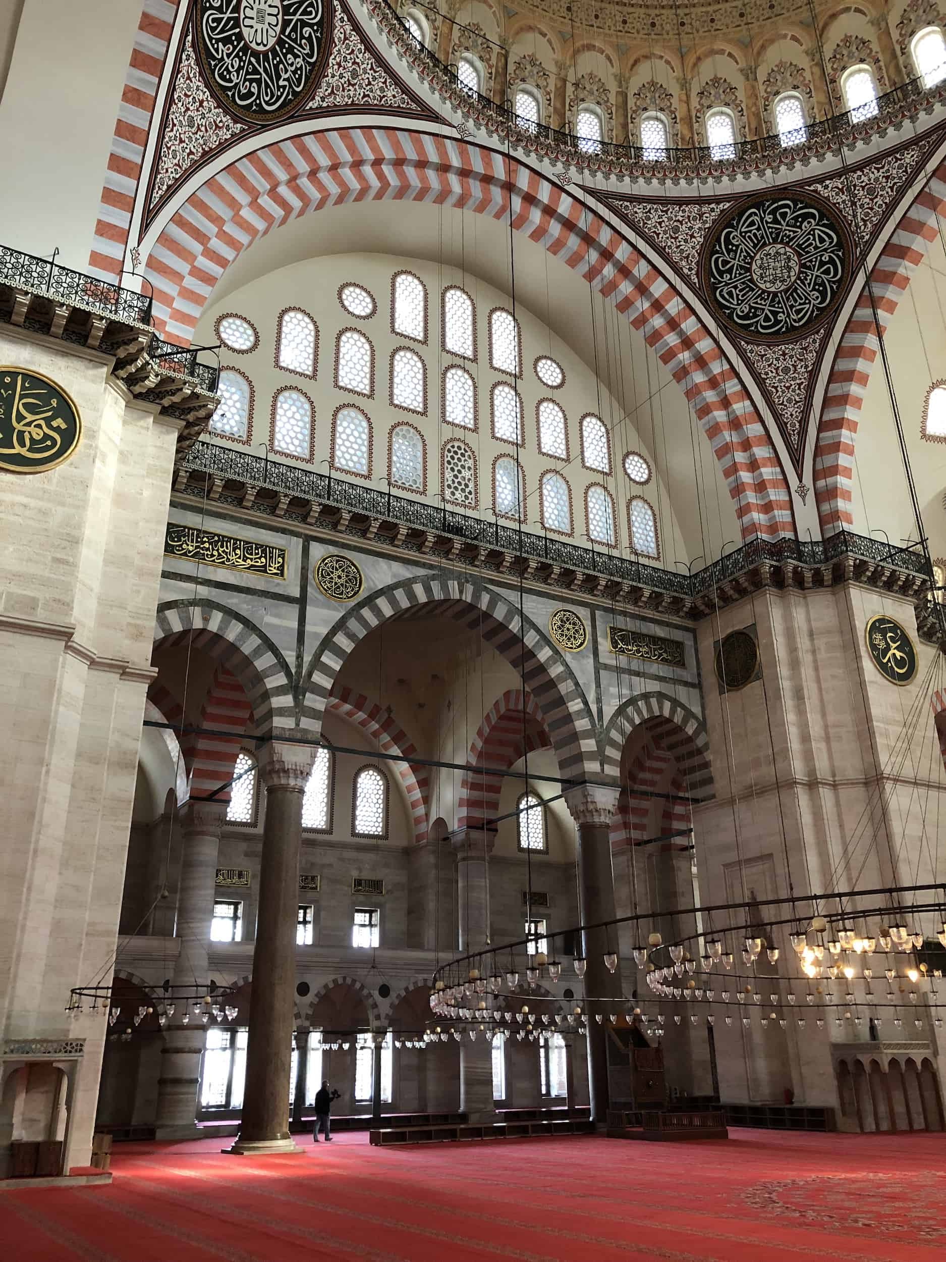 North tympanum of the Süleymaniye Mosque in Istanbul, Turkey