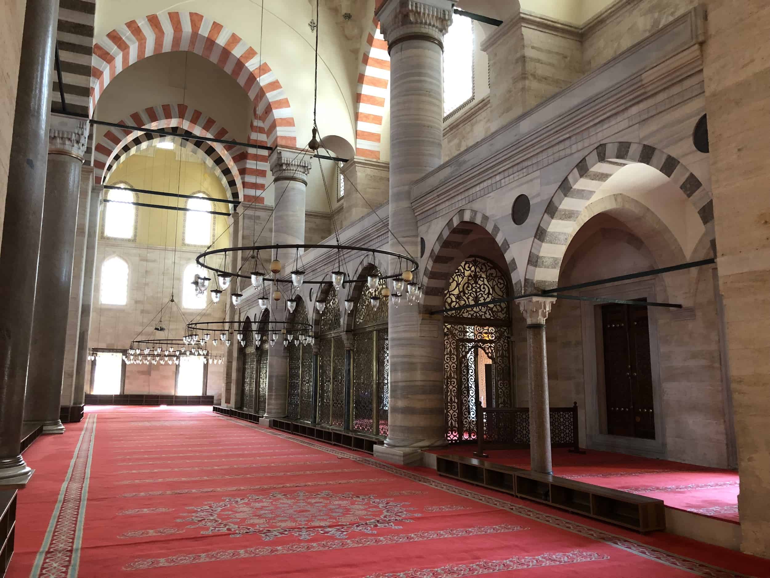 South aisle of the Süleymaniye Mosque in Istanbul, Turkey