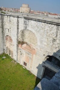 Golden Gate on the Theodosian Walls of Constantinople in Istanbul, Turkey