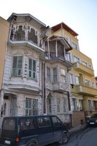 Historic wooden home in Yedikule, Istanbul, Turkey