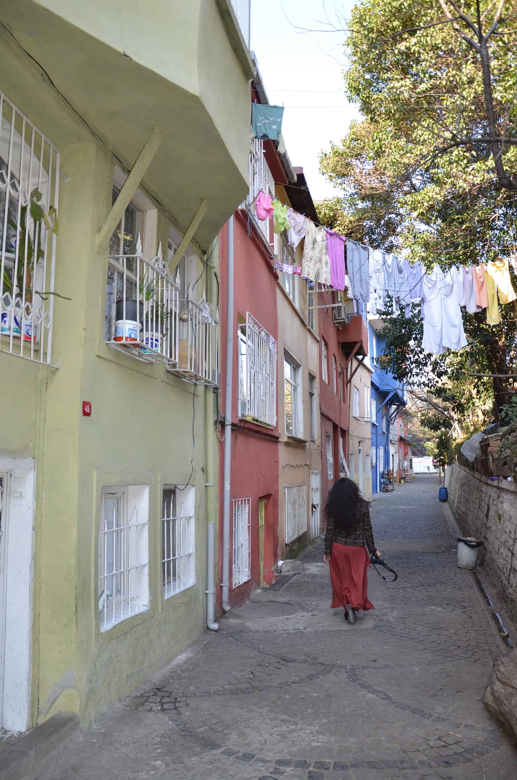 A quiet street in Samatya, Istanbul, Turkey