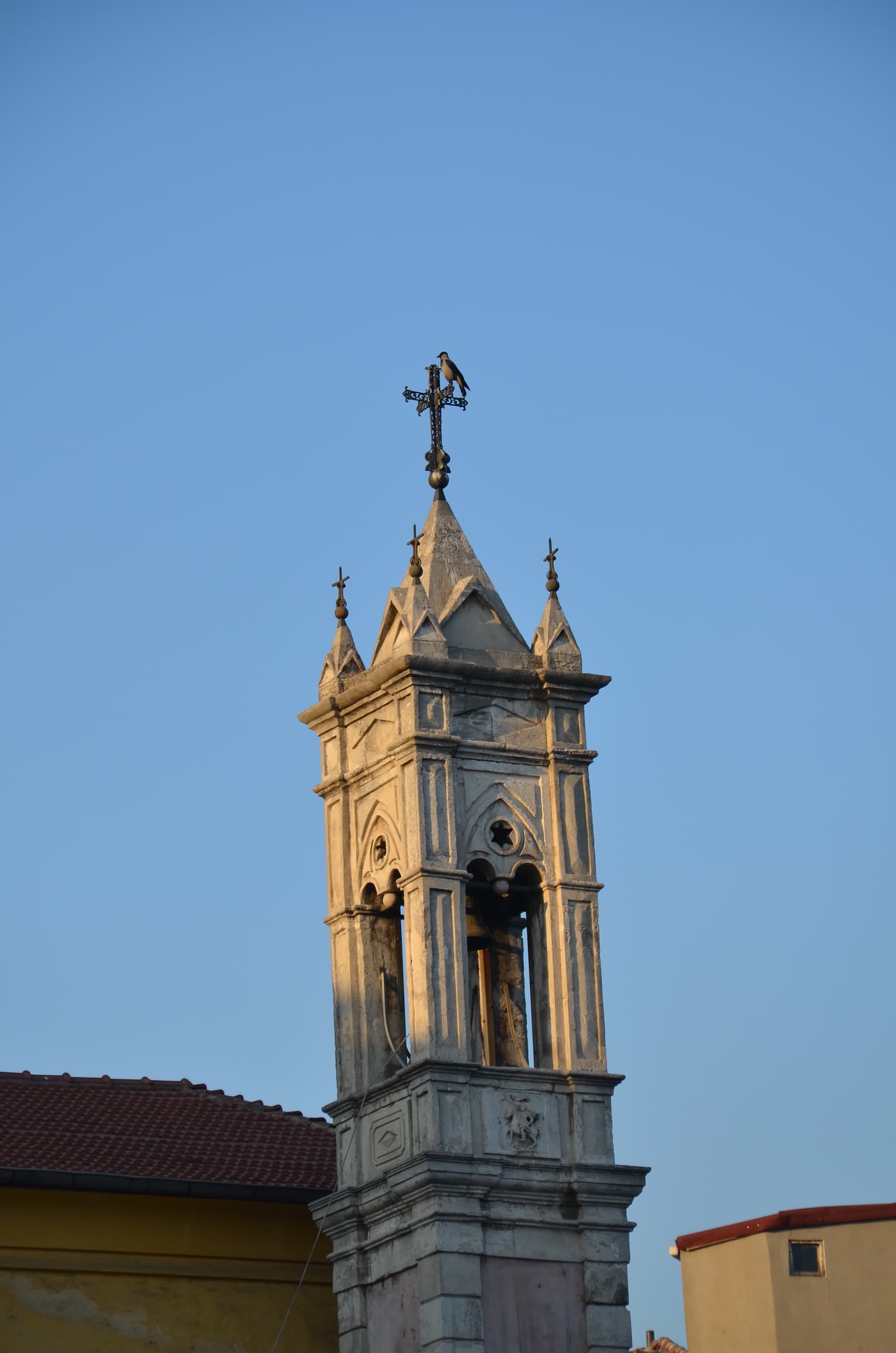Bell tower of Saint Minas Greek Orthodox Church in Samatya, Istanbul, Turkey