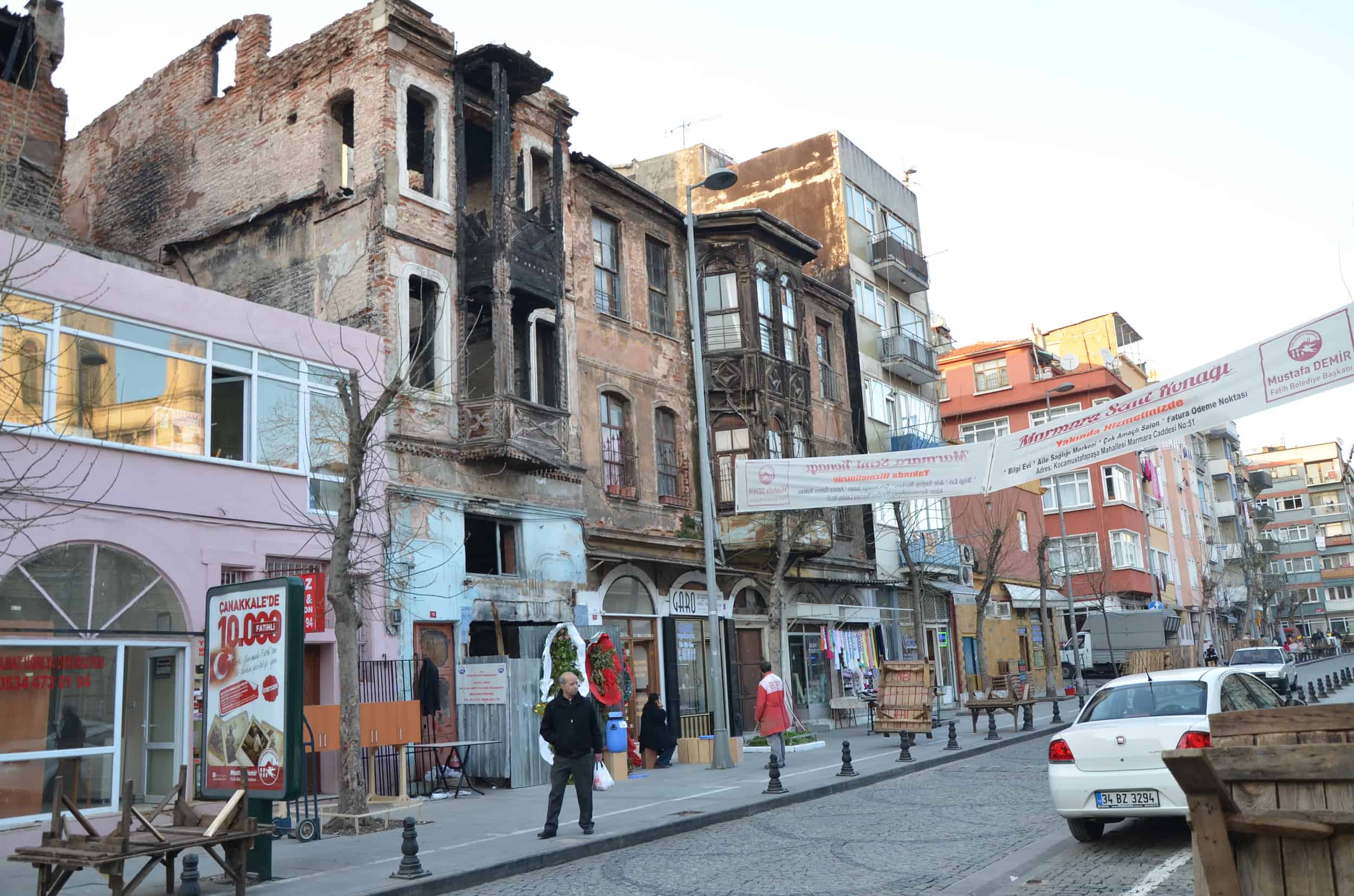 A street in Samatya Istanbul, Turkey