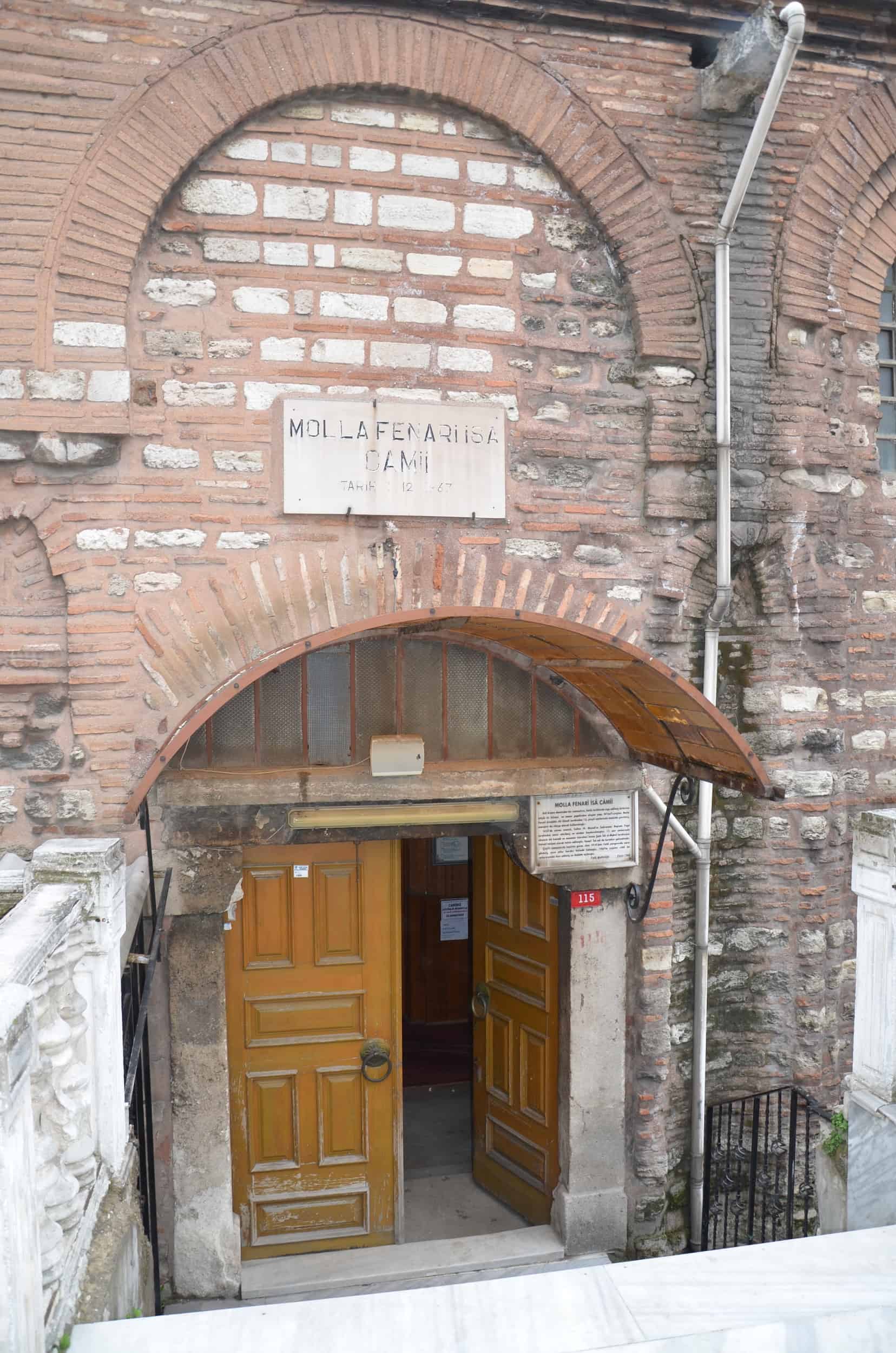 Entrance to the Molla Fenari Isa Mosque in Istanbul, Turkey