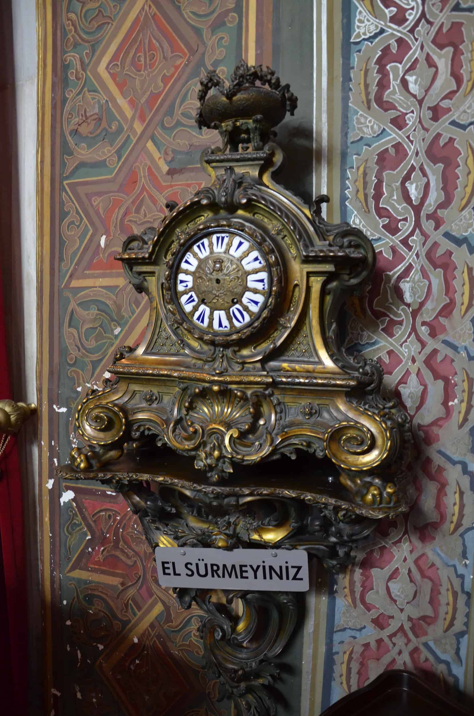 Antique clock at the tomb of Mehmed II