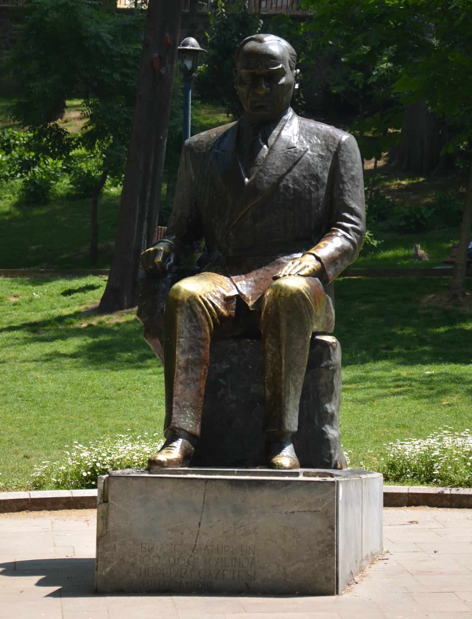 Atatürk sculpture at Gülhane Park in Istanbul, Turkey