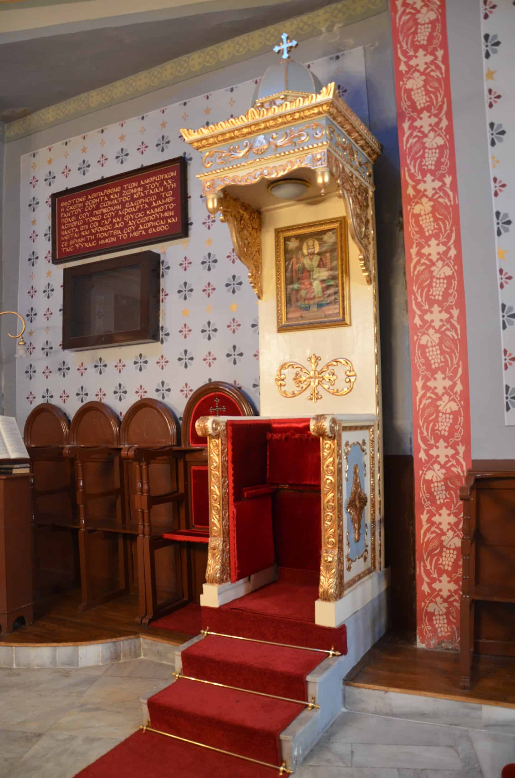 Throne at Panagia Vlacherna Church