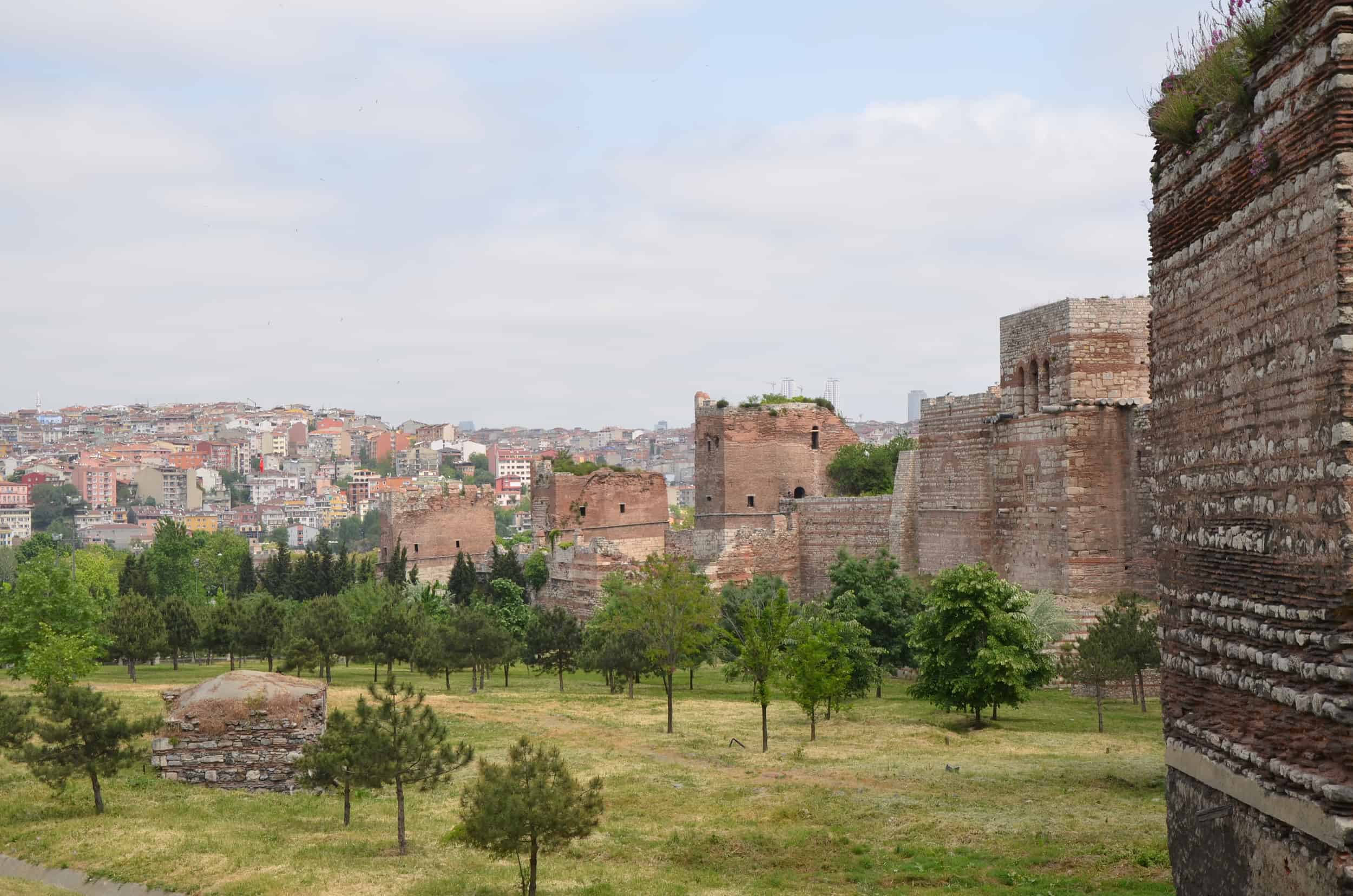 Walls of Blachernae in Ayvansaray, Istanbul, Turkey