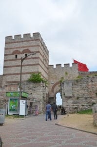 5th Military Gate / Sulukule Kapısı on the Theodosian Walls of Constantinople in Istanbul, Turkey