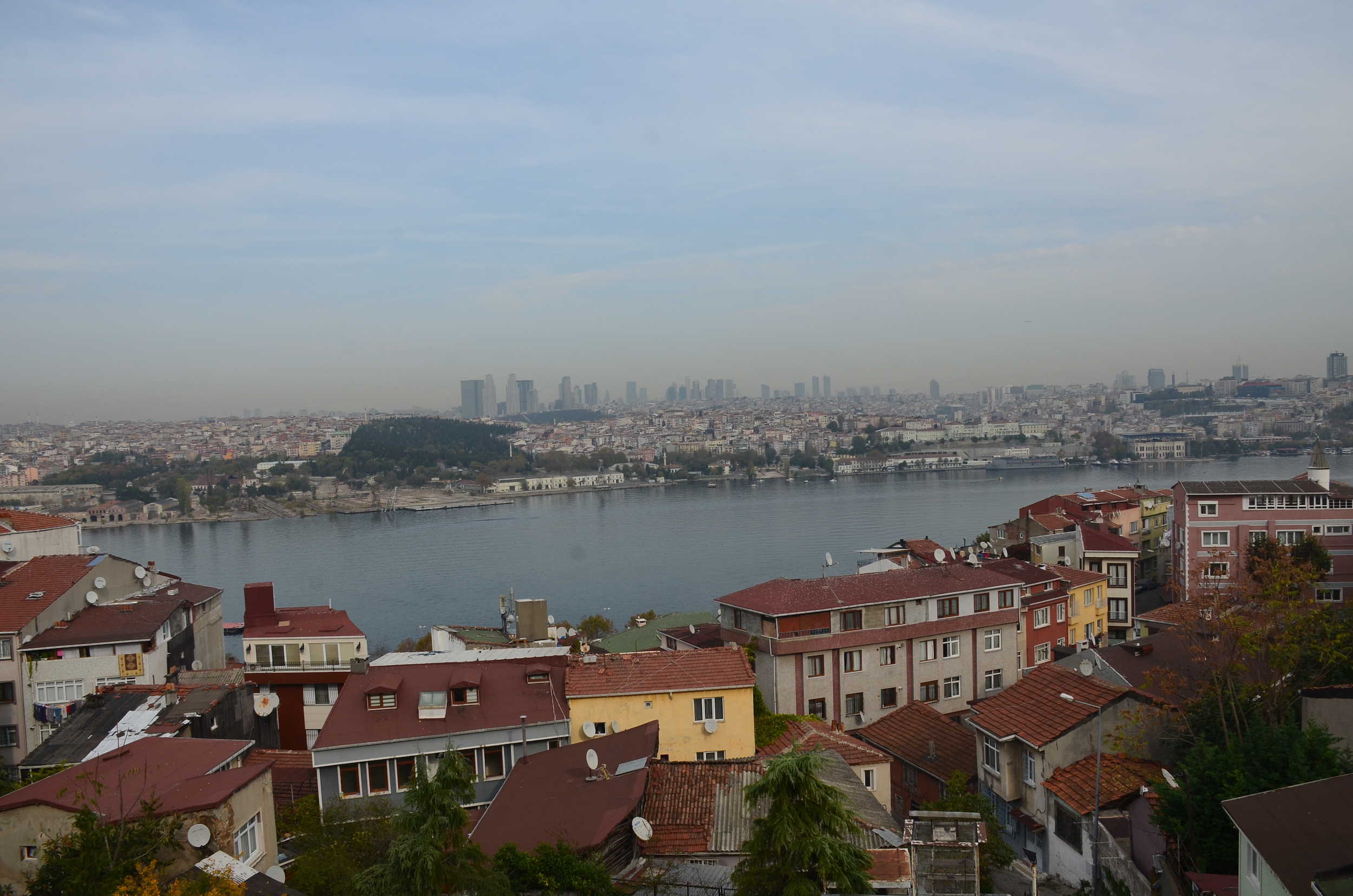 View of the Golden Horn at the Yavuz Selim Mosque in Istanbul, Turkey