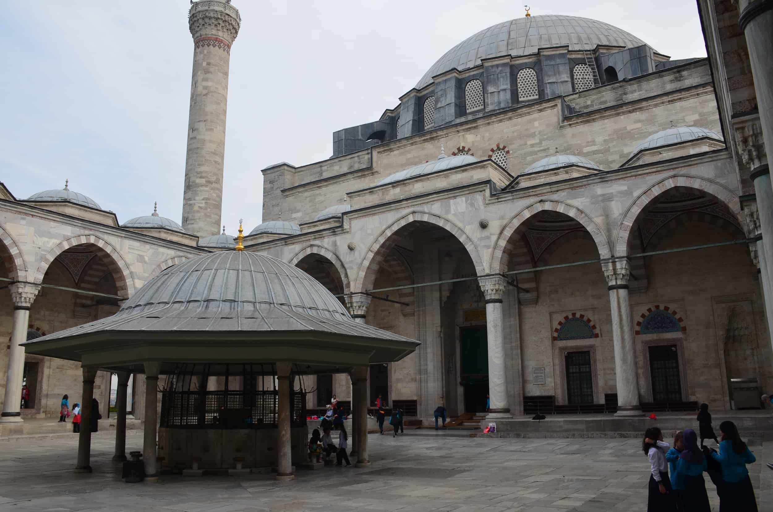 Courtyard at the Yavuz Selim Mosque in Istanbul, Turkey