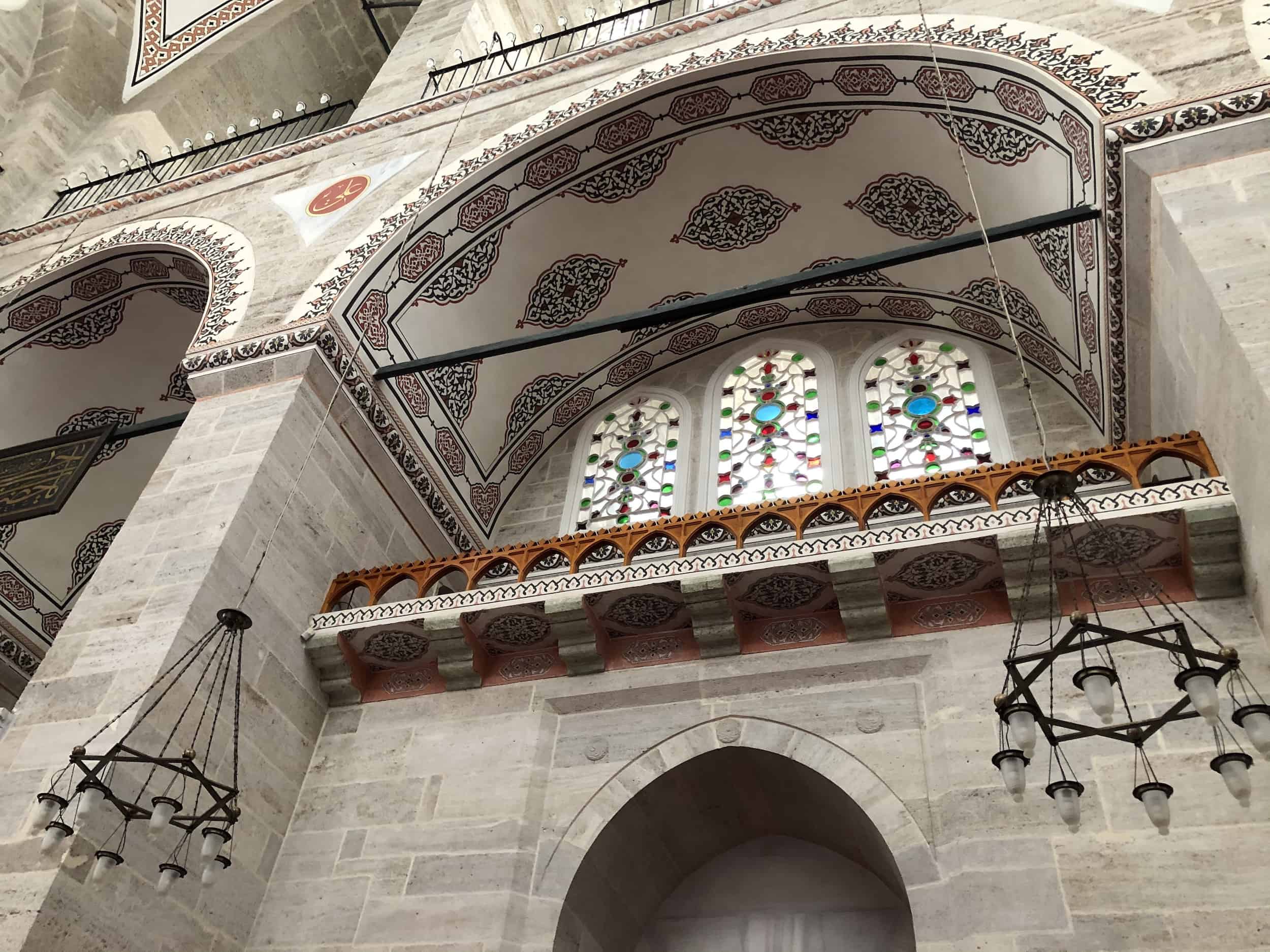 Modern decorations at the Mihrimah Sultan Mosque