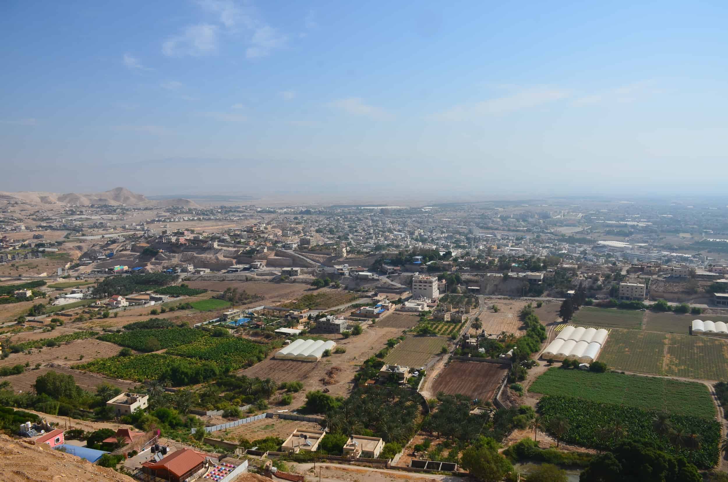 View from the top of the Mount of Temptation in Jericho, Palestine