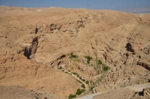 Wadi Qelt near the Monastery of Saint George of Choziba, Palestine