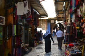 A street in the Christian Quarter in Jerusalem