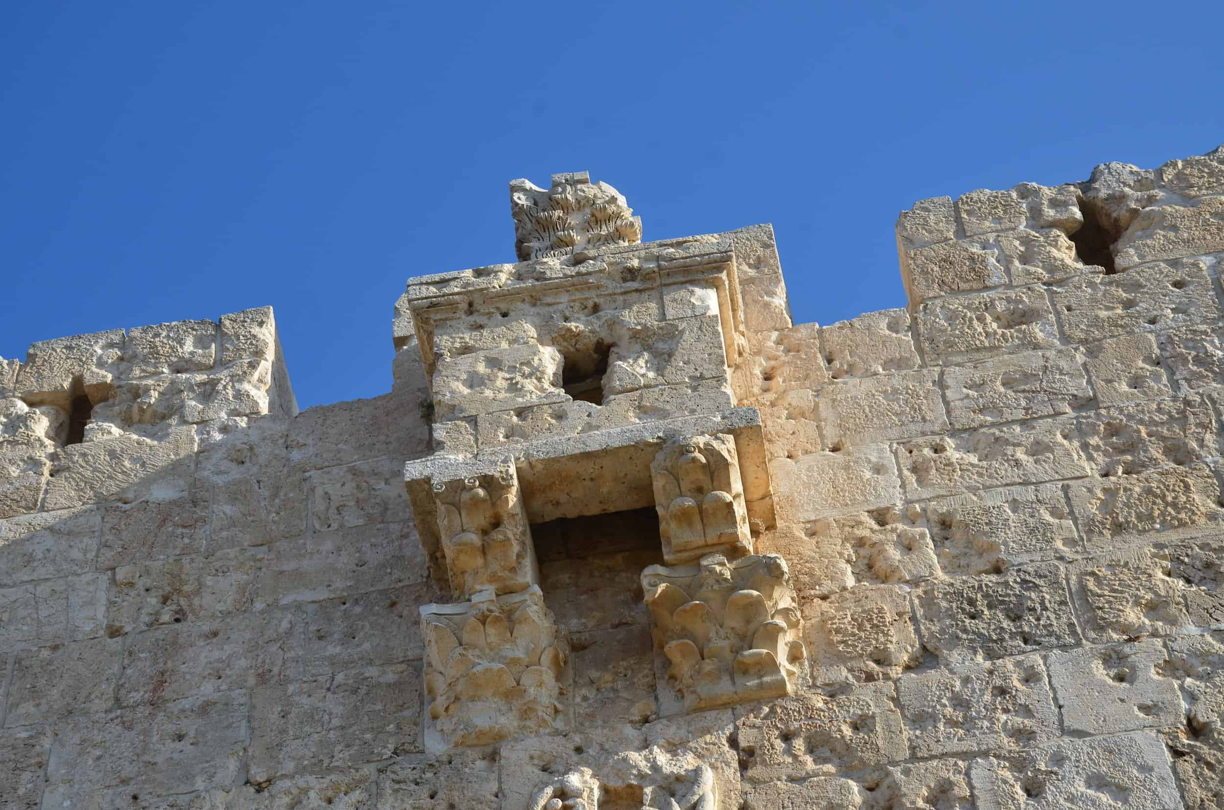 Top of the Zion Gate in the Armenian Quarter of Jerusalem