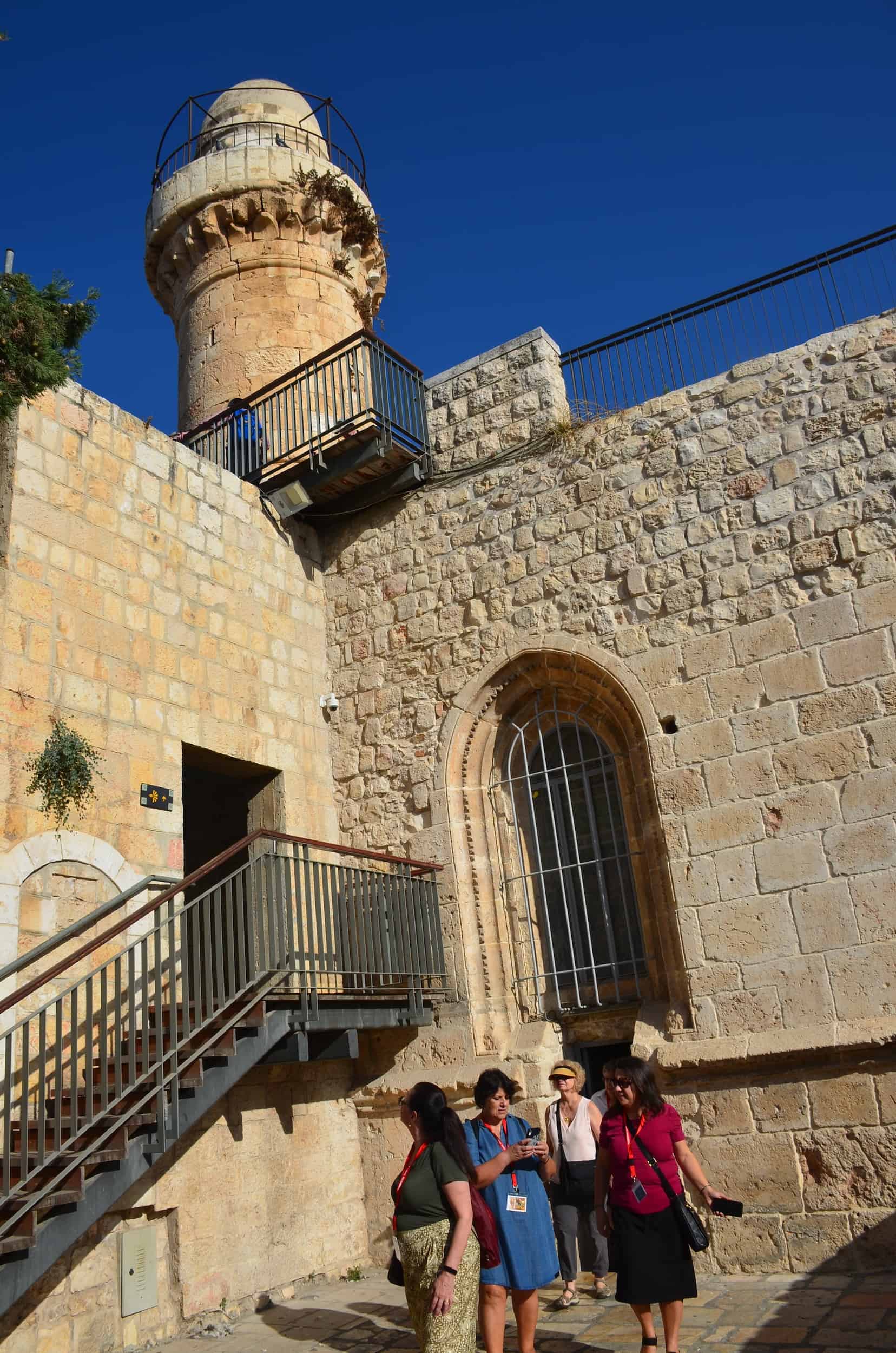 Minaret above the Cenacle on Mount Zion in Jerusalem