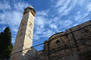 Mosque of Omar in the Christian Quarter of the Old City of Jerusalem