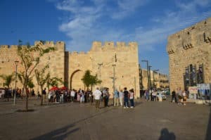 Plaza in front of the Jaffa Gate in Jerusalem