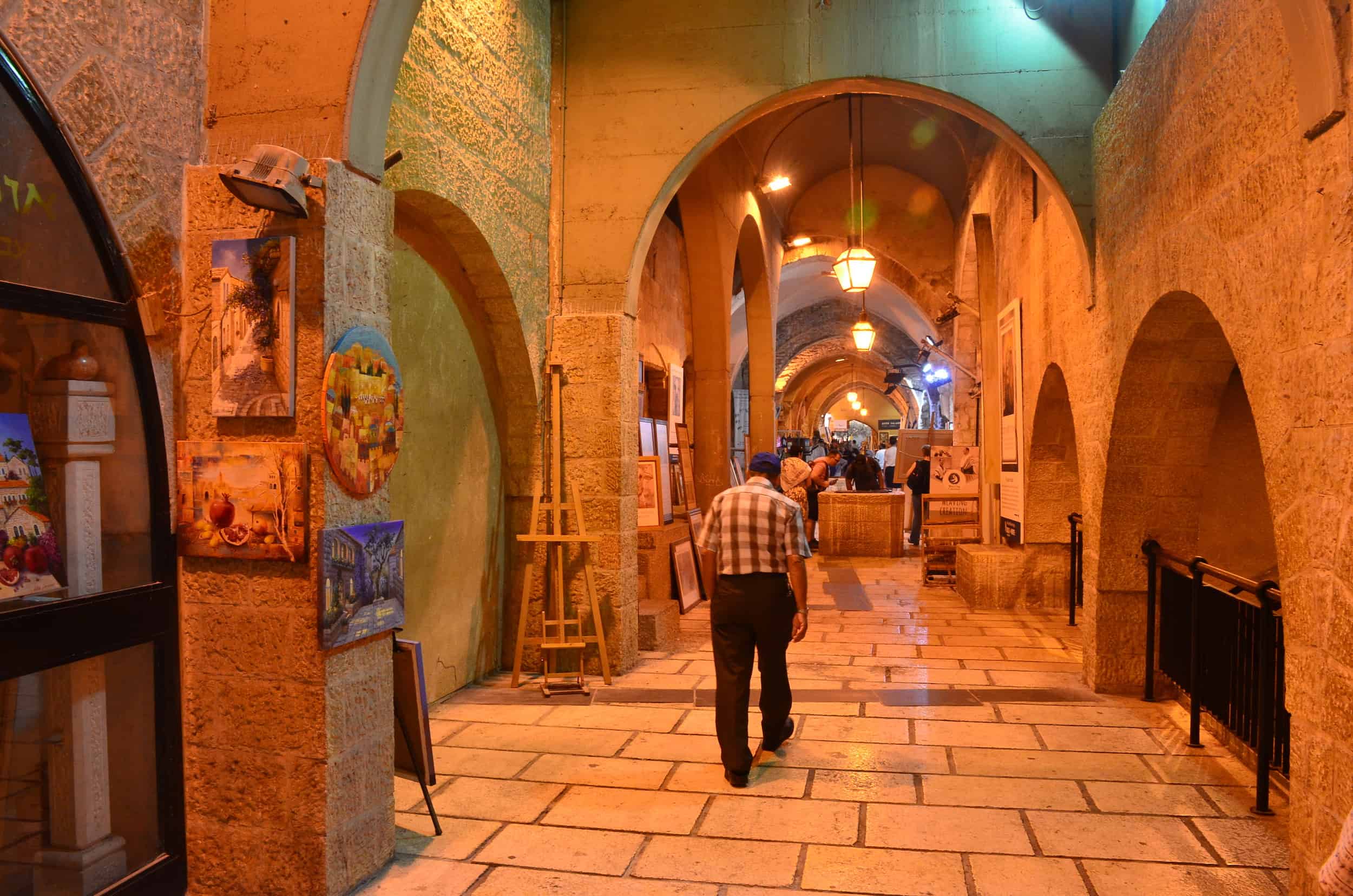 Crusader market along the Cardo in the Jewish Quarter of Jerusalem