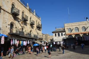 Looking towards David Street in the Christian Quarter of the Old City of Jerusalem