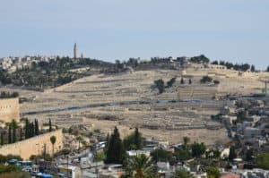 Jewish cemetery on the Mount of Olives in Jerusalem