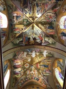 Ceiling of the Church of the Transfiguration at the Holy Monastery of Mount Tabor, Israel