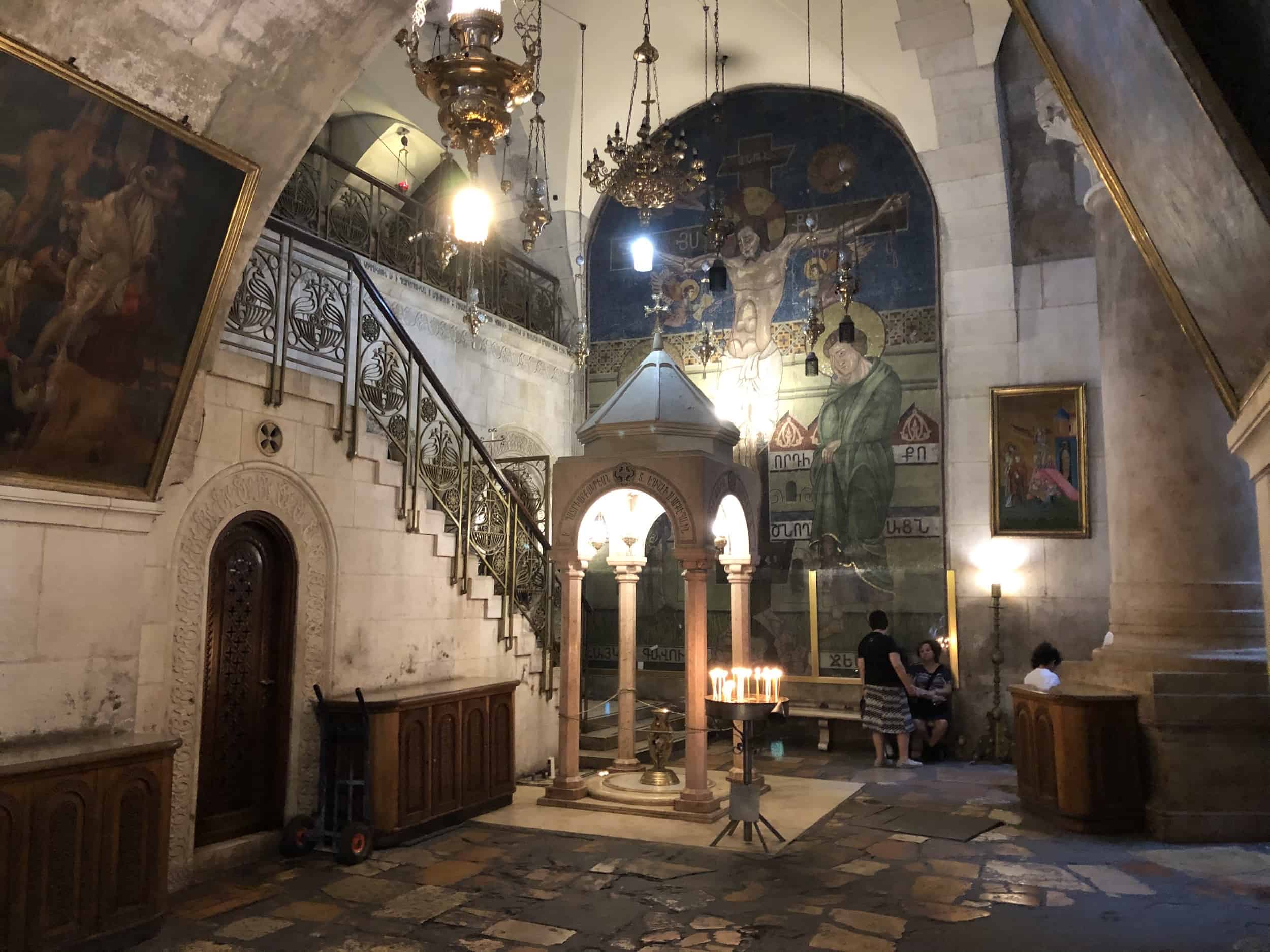 Place of the Three Marys at the Church of the Holy Sepulchre in Jerusalem