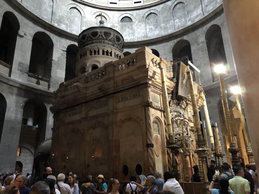 Edicule at the Church of the Holy Sepulchre in Jerusalem