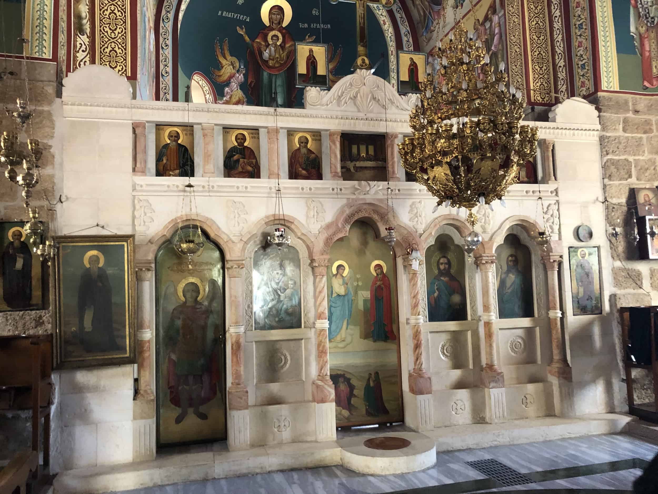 Iconostasis at the Monastery of Saint Theodosius in al-Ubeidiya, Palestine