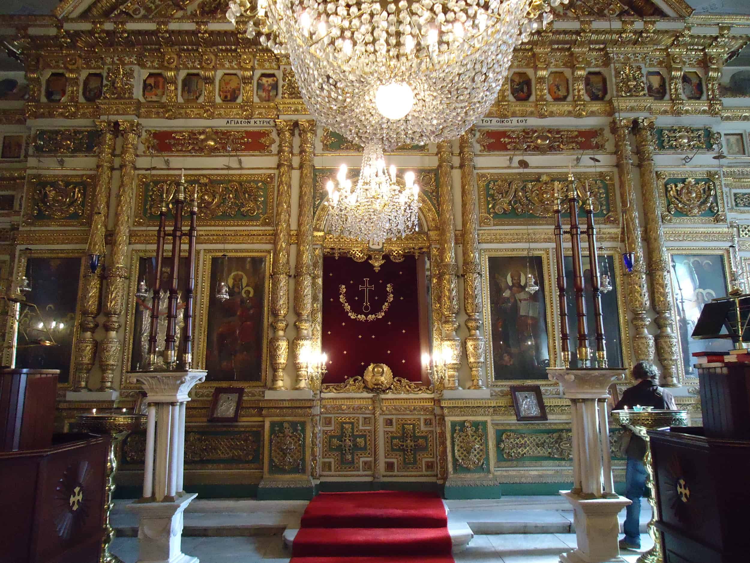 Iconostasis at Saint Phocas Church in Ortaköy, Istanbul, Turkey