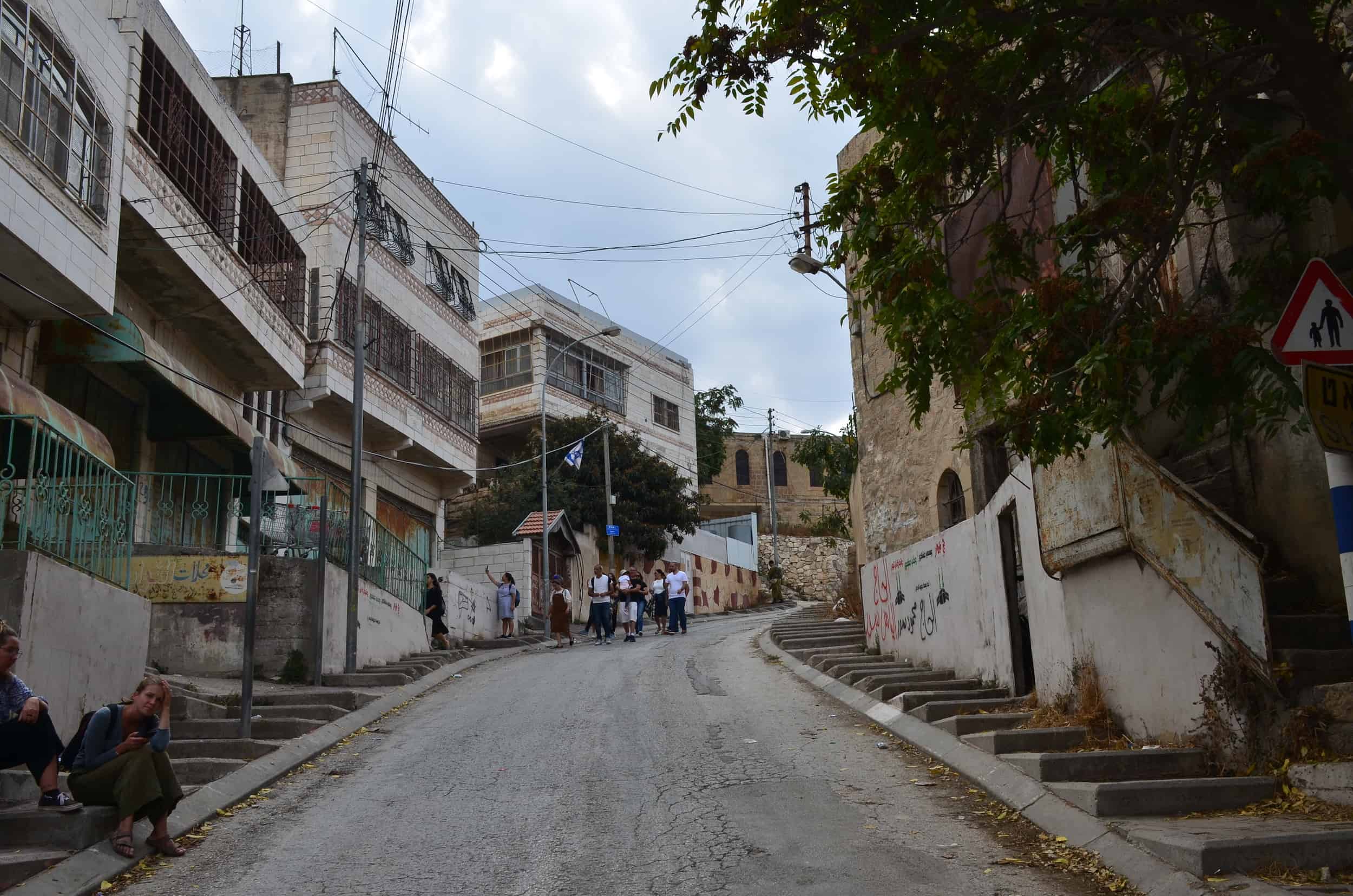 Walking up to Tel Rumeida