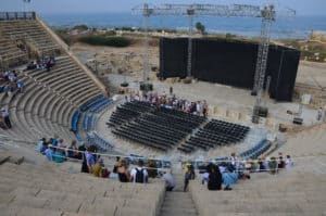 Roman theatre at Caesarea National Park in Israel