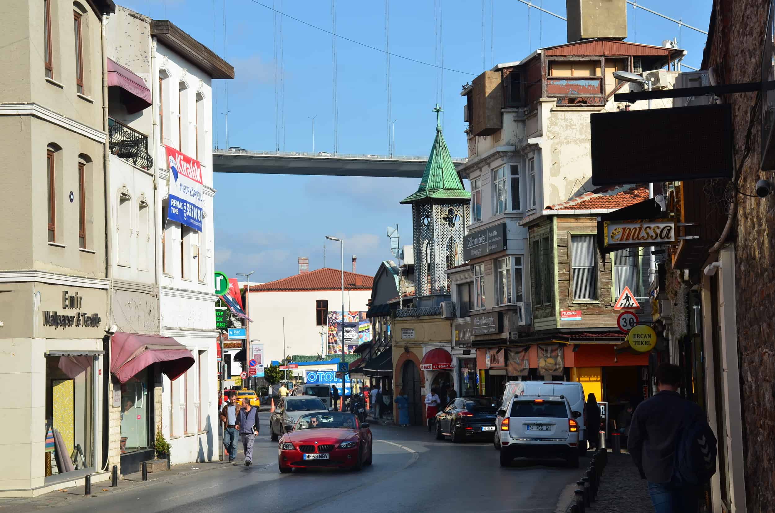 Muallim Naci Avenue in Ortaköy, Istanbul, Turkey