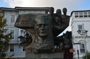 Atatürk monument in Arnavutköy, Istanbul, Turkey
