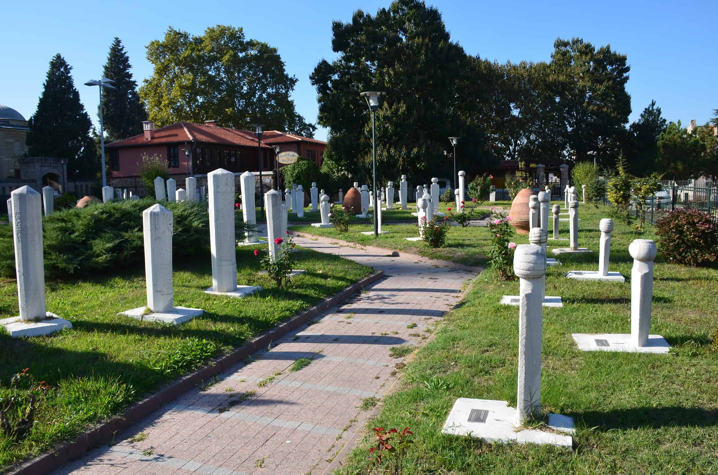 Path through the Ottoman tombstone exhibition