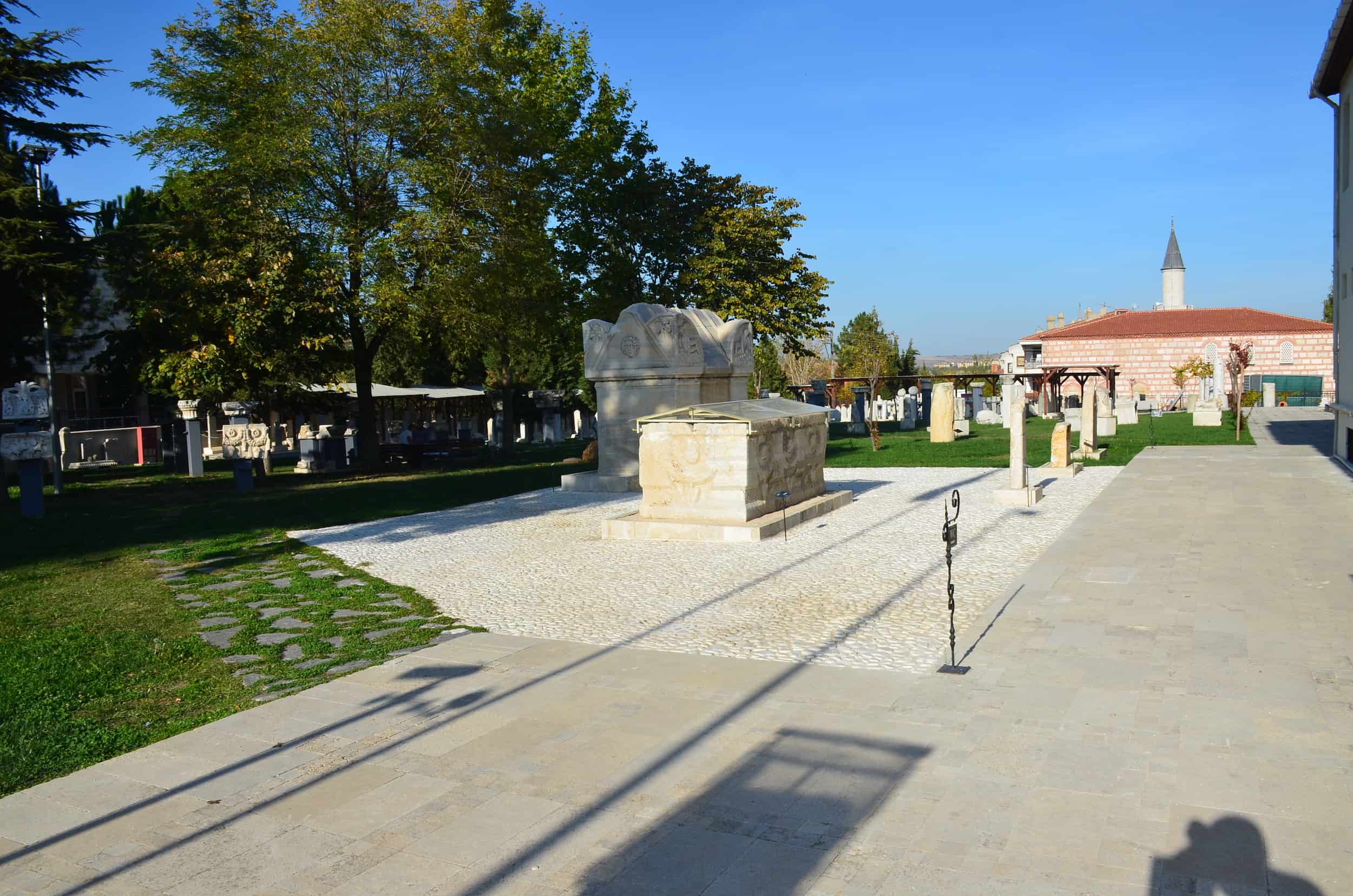 Garden at the Edirne Archaeology and Ethnography Museum in Edirne, Turkey