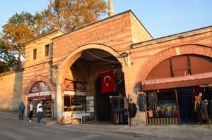 Northern entrance to the Arasta Bazaar at the Selimiye Mosque in Edirne, Turkey