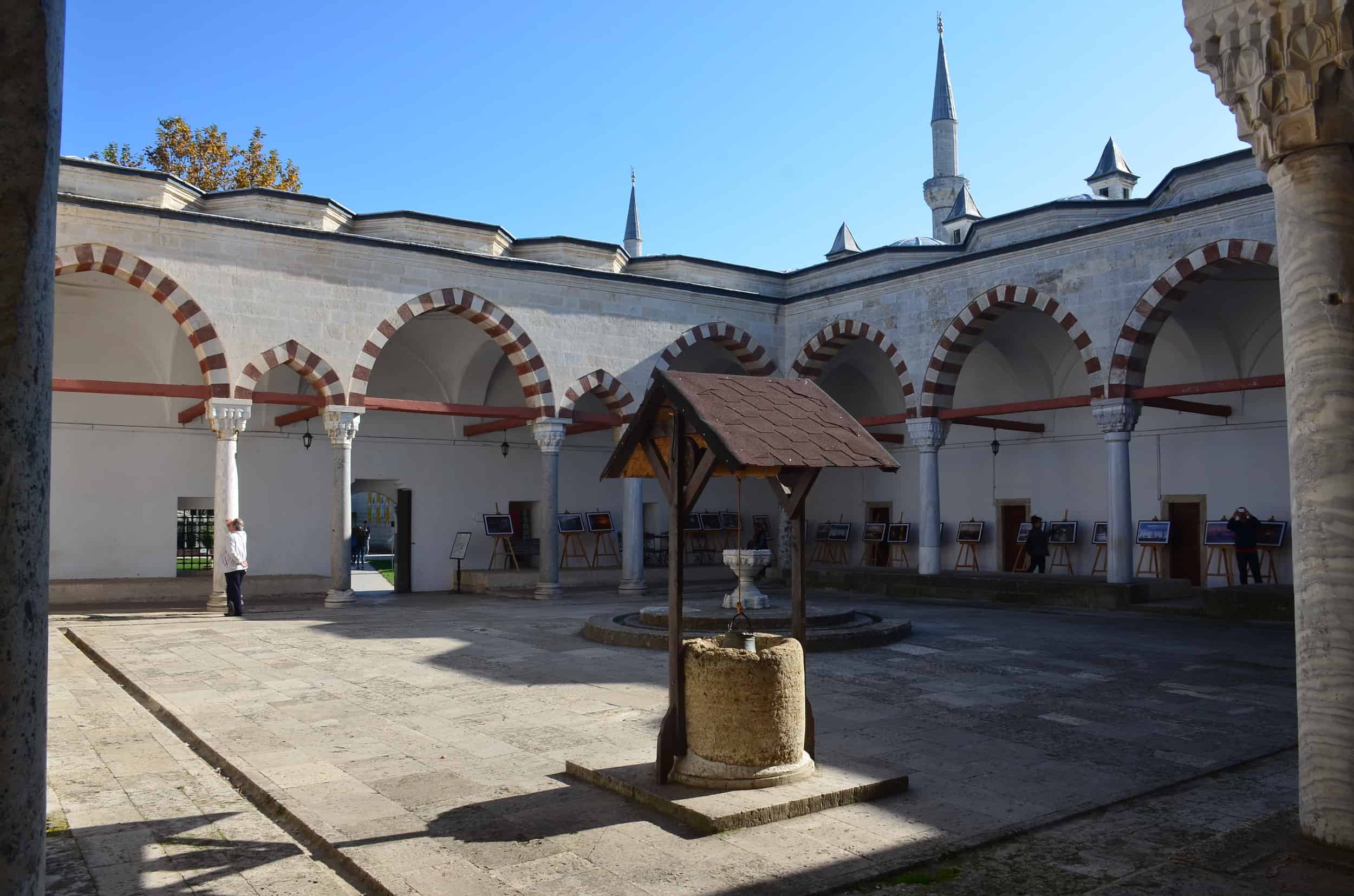 Courtyard of the Bayezid II Medical School at the Complex of Bayezid II Health Museum in Edirne, Turkey
