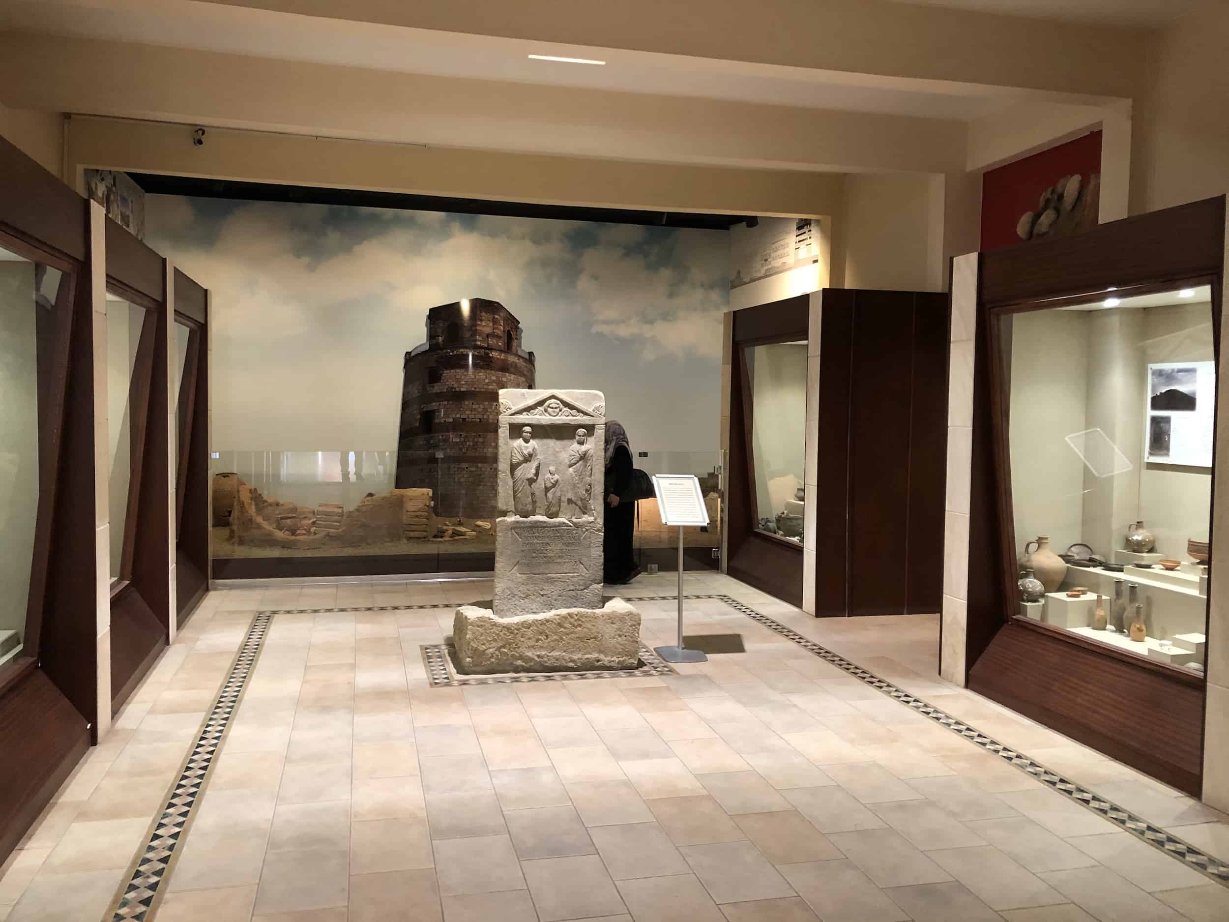 First room in the archaeological section at the Edirne Archaeology and Ethnography Museum in Edirne, Turkey