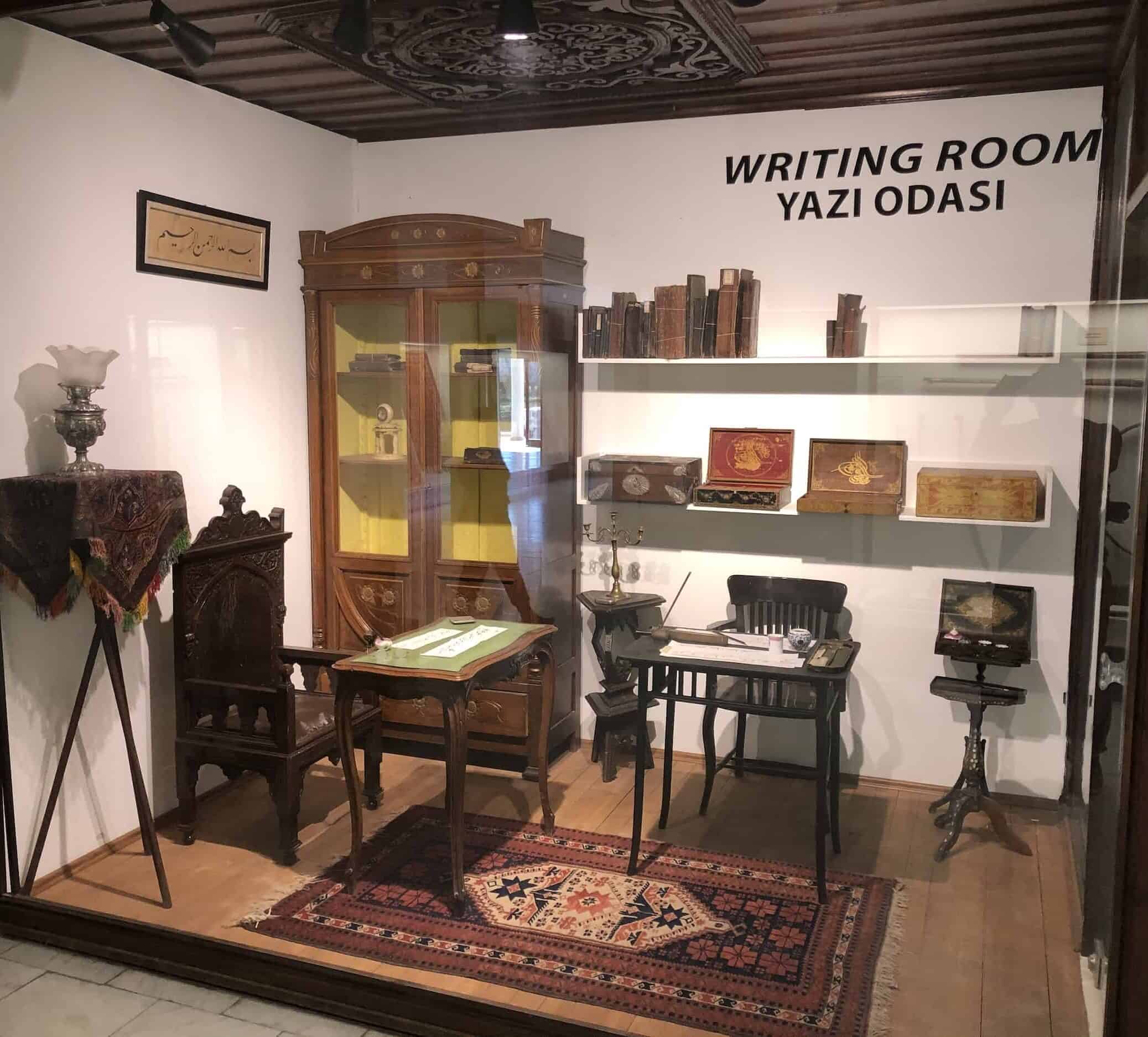 Writing room at the Edirne Archaeology and Ethnography Museum in the Edirne historic city center, Turkey