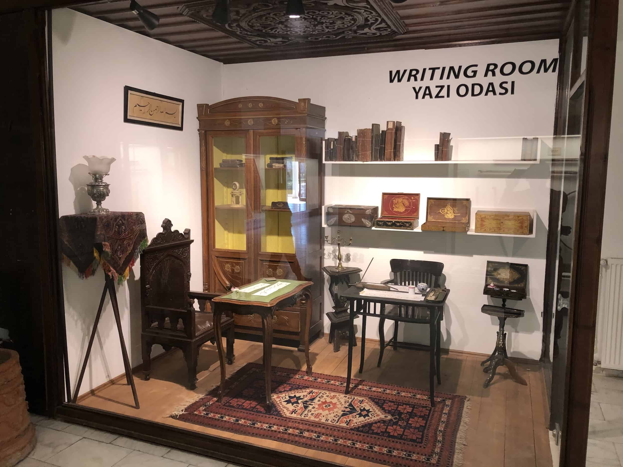Writing room at the Edirne Archaeology and Ethnography Museum in Edirne, Turkey