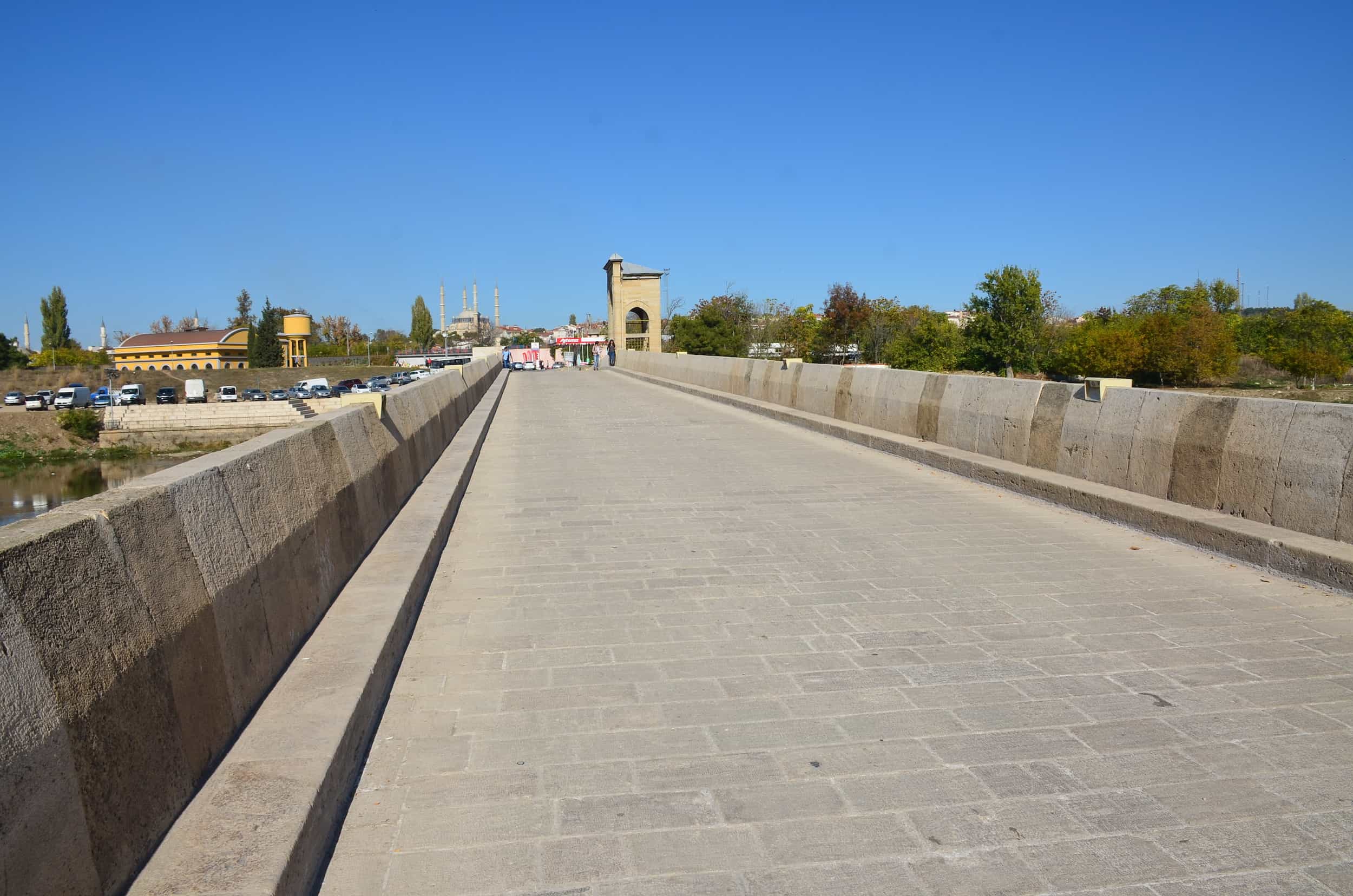 Tundzha Bridge outside the city center of Edirne, Turkey