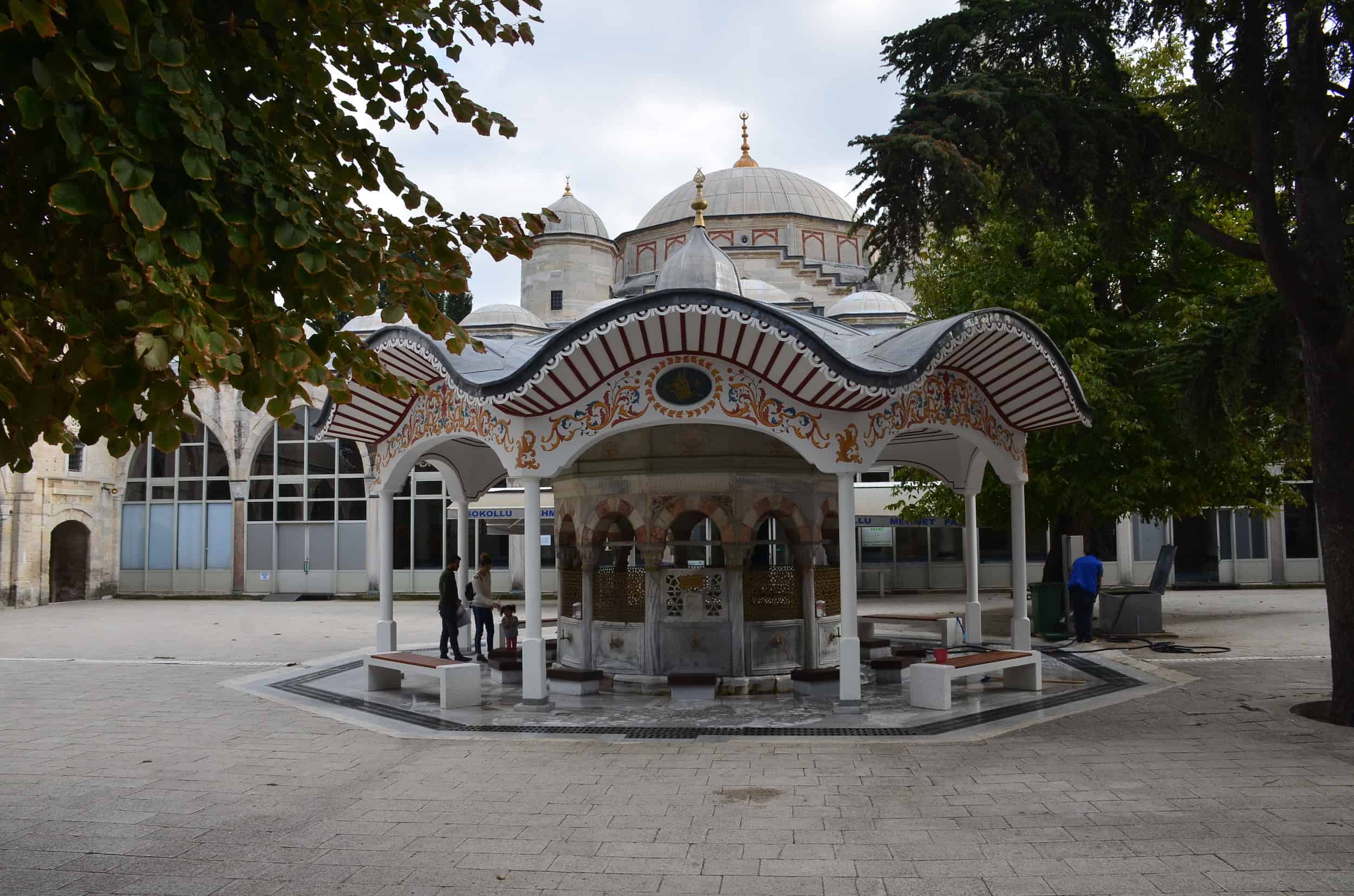 Ablutions fountain of the Sokollu Mehmed Pasha Mosque in Lüleburgaz, Turkey
