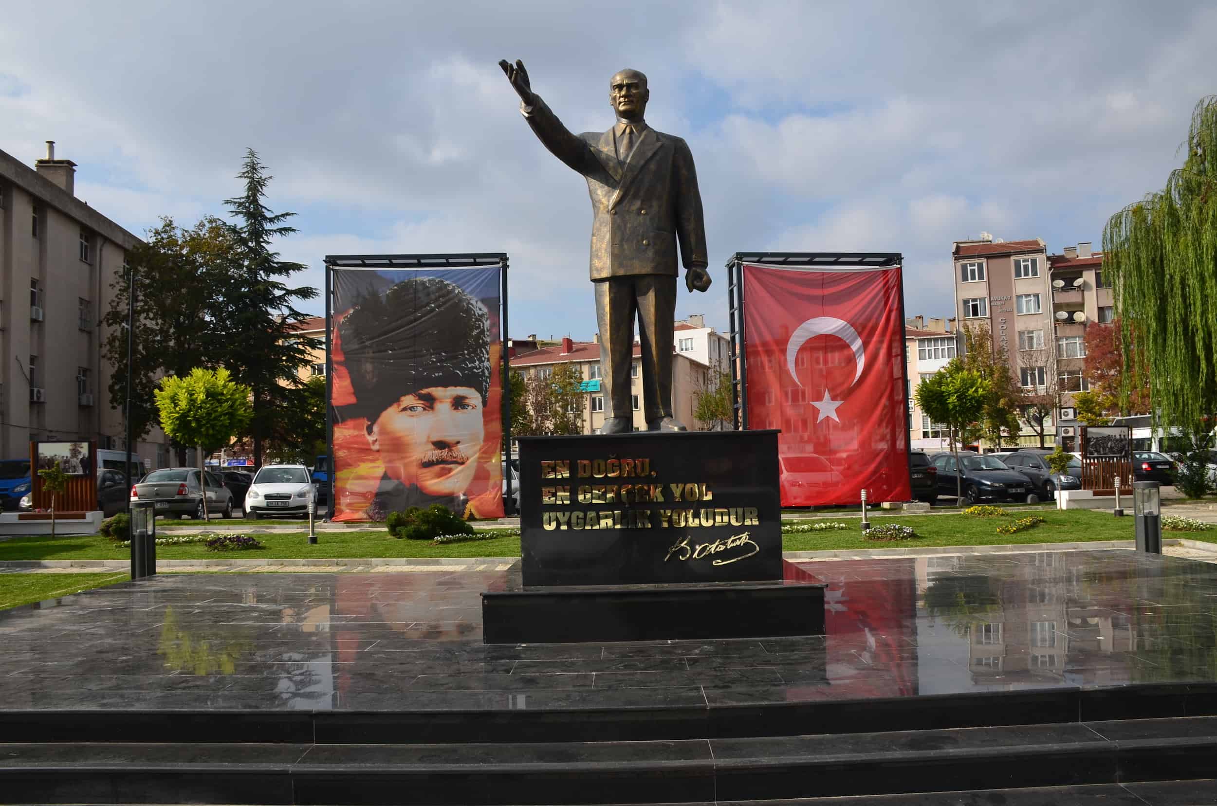 Atatürk statue in Lüleburgaz, Turkey