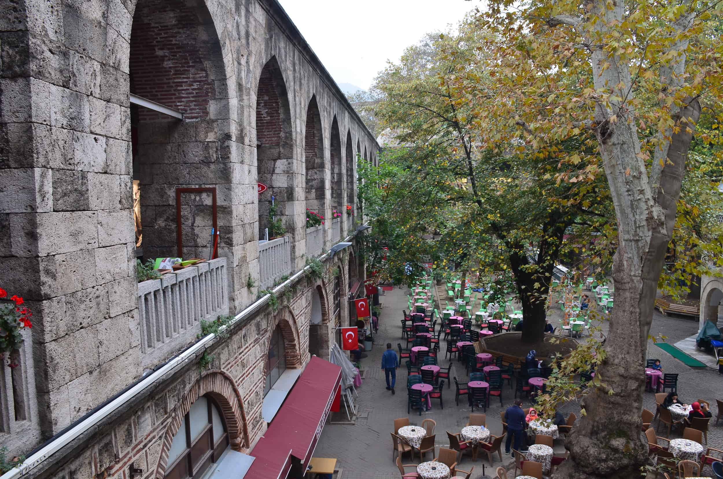 Courtyard of Koza Han in Bursa, Turkey