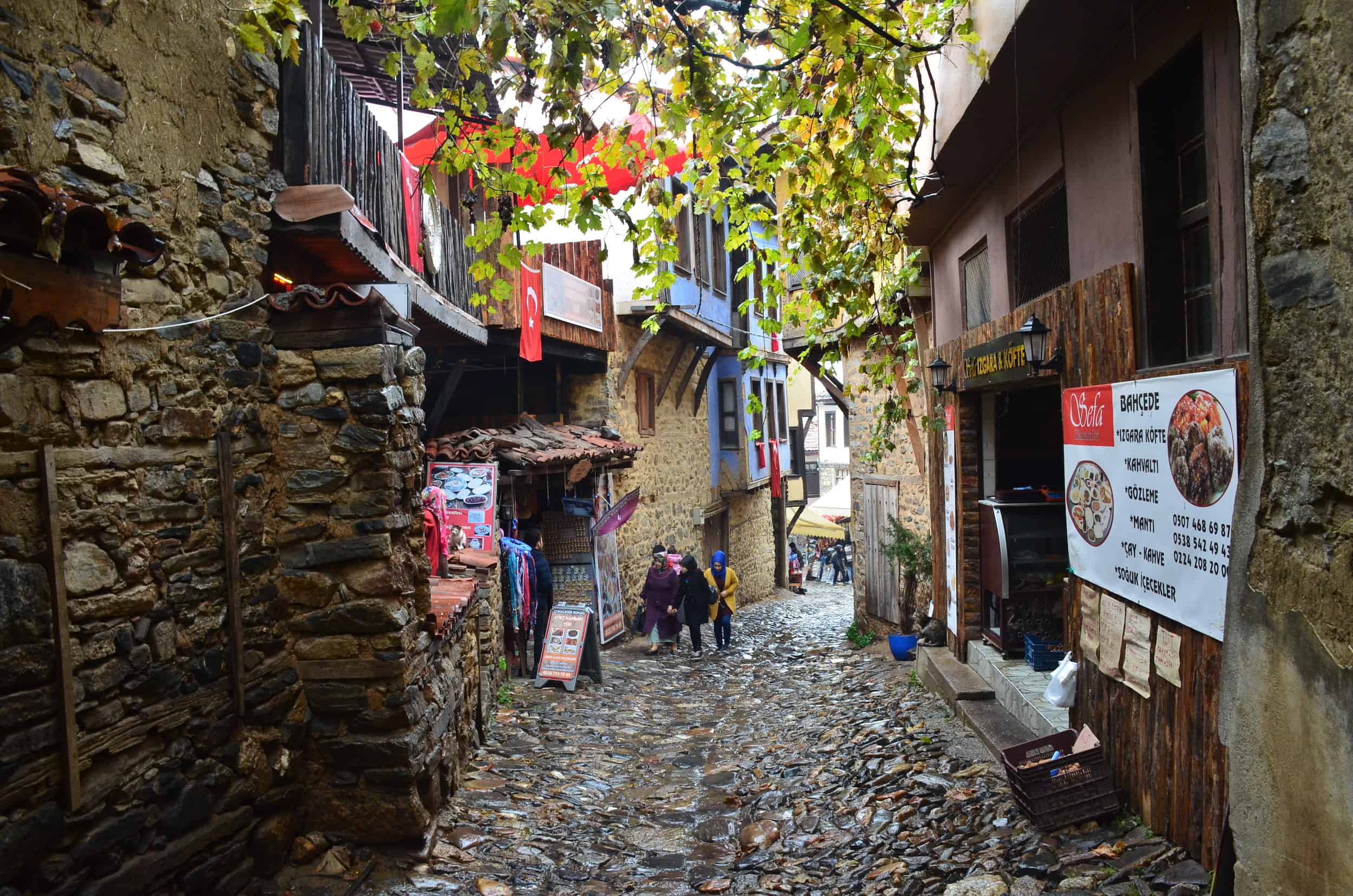 Cobblestone street in Cumalıkızık, Bursa, Turkey