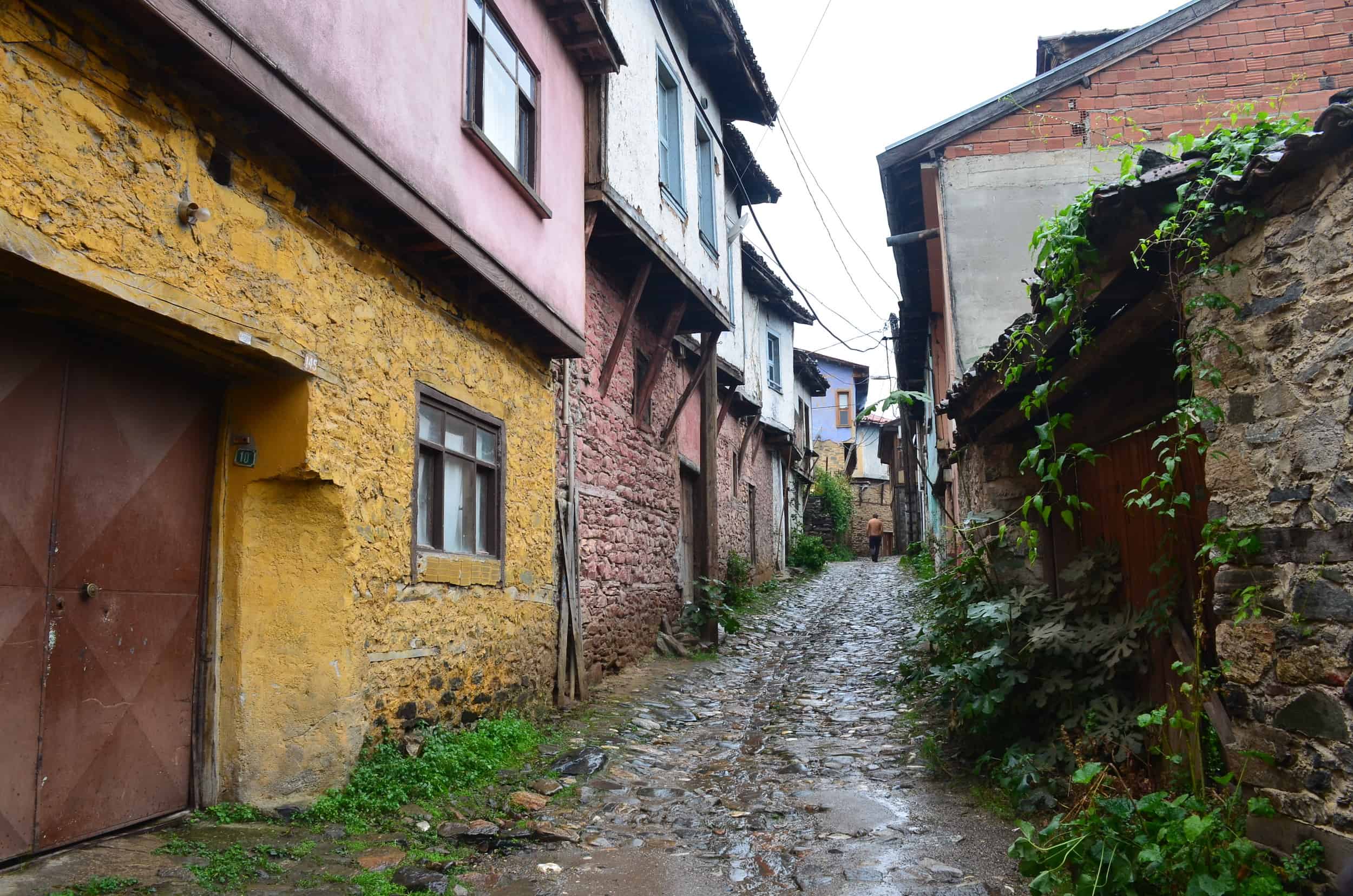 Quiet street through the village in Cumalıkızık, Bursa, Turkey
