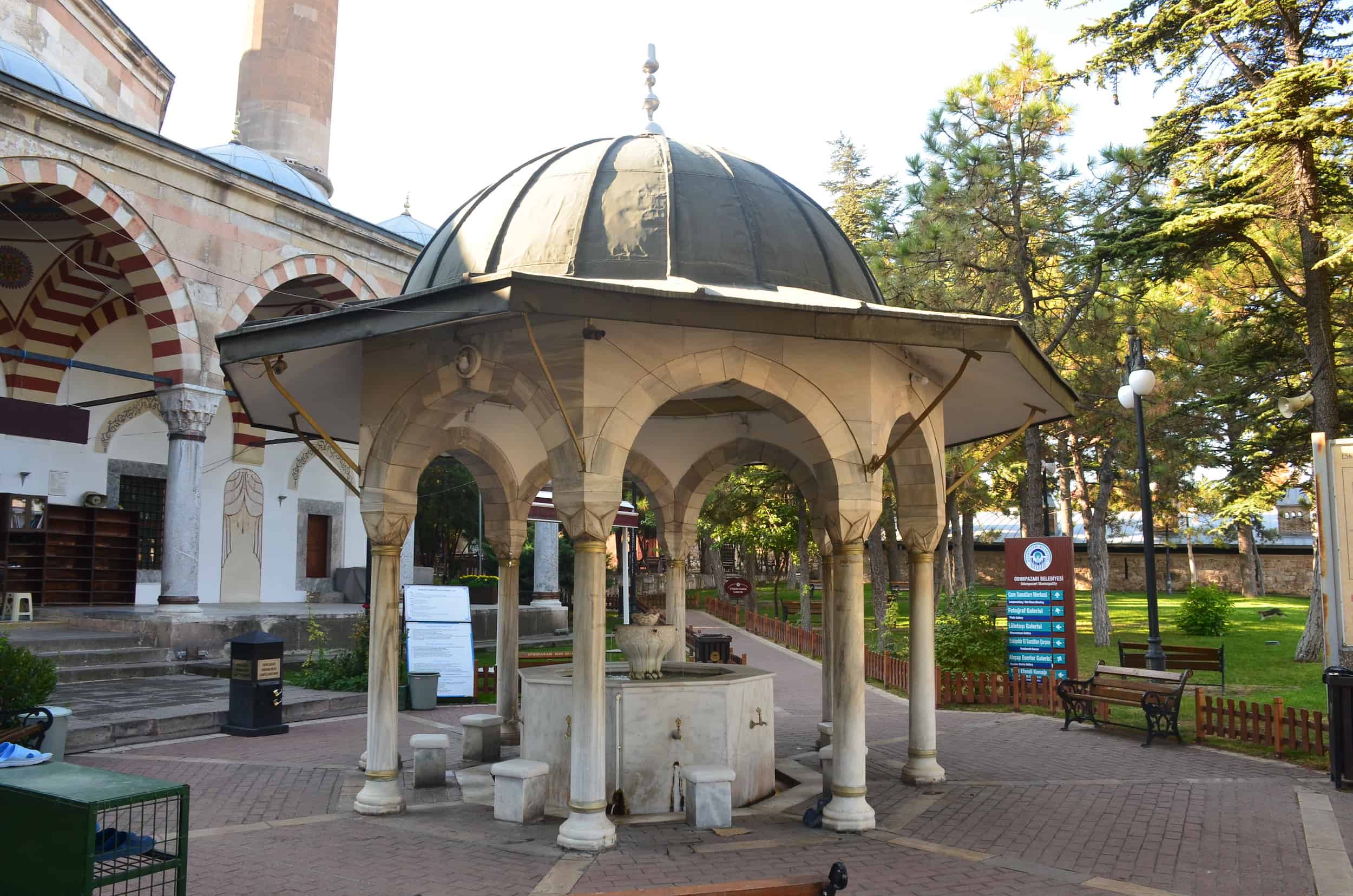 Ablutions fountain of the Kurşunlu Mosque in Odunpazarı, Eskişehir, Turkey